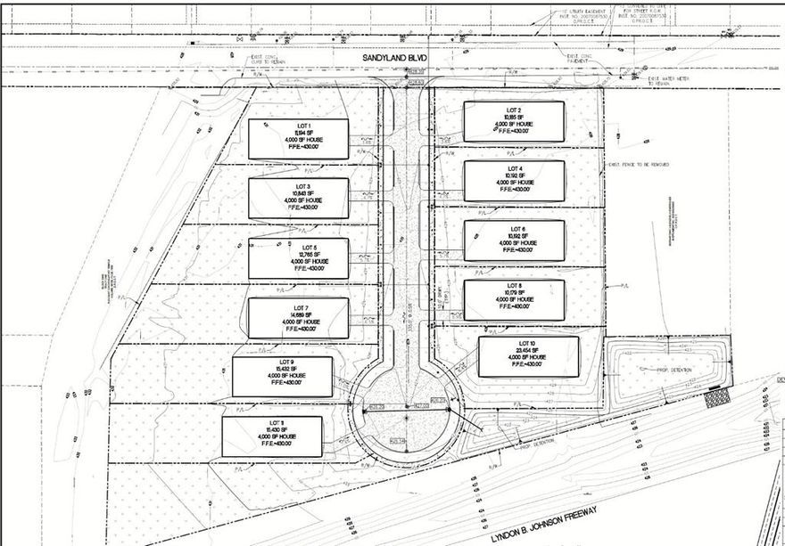 * Motivated Seller*
Calling all builders and investors! Here’s a rare, once-in-a-lifetime opportunity to develop a luxurious residential subdivision in a prime location that perfectly balances tranquility and convenience. Situated less than 20 minutes from downtown Dallas, this 4.4-acre parcel boasts approximately 660 feet of frontage along the Lyndon B Johnson Freeway.

Nestled within a peaceful, established community, this land is the ideal canvas for your vision of a high-end estate, where modern elegance seamlessly blends with the beauty of nature. With planning and development approval already in place for an 11-lot subdivision with SF-10 zoning, the possibilities are endless.