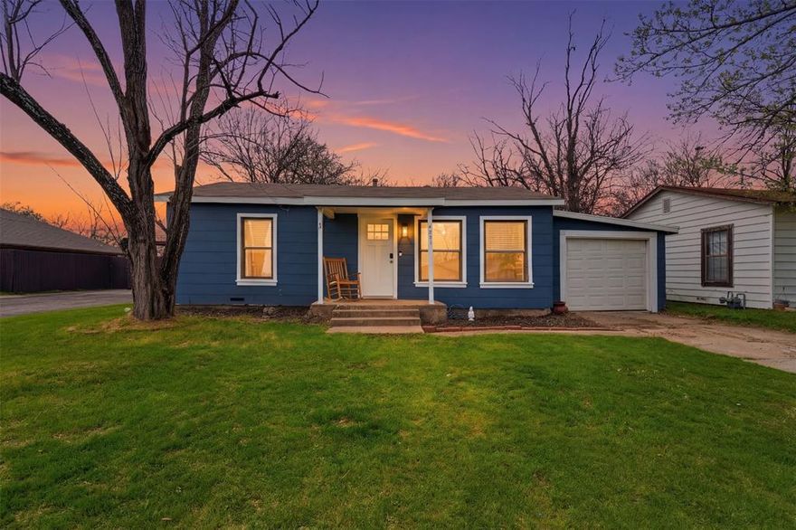 Newly updated & Prime Location! Welcome to this charming 2-bedroom retreat in the heart of White Settlement! Situated on a peaceful, quiet street, this home offers the perfect blend of cozy living and incredible outdoor space. Inside, you’ll find brand-new laminate flooring throughout and a crisp, freshly painted interior that makes the home feel bright and inviting. New kitchen to provide a clean, functional space for the home chef, and yes, the refrigerator stays! One of the standout features of this property is the massive, fully fenced backyard and nearby Frisby golf a short walk away. Whether you’re looking to build a workshop, start a garden, or give your pets room to run, this yard delivers. Why you’ll love the location-Commuter’s Dream: Minutes from 820W and I-30 for a quick drive to Downtown Fort Worth or Lockheed Martin. Local Flavor: Just a short hop to Mancuso’s Italian or a quick bite at Happy Bowl. Outdoor Fun: Close to Veterans Park and Splash Dayz. With all the major work done for you, this home is a turnkey opportunity.