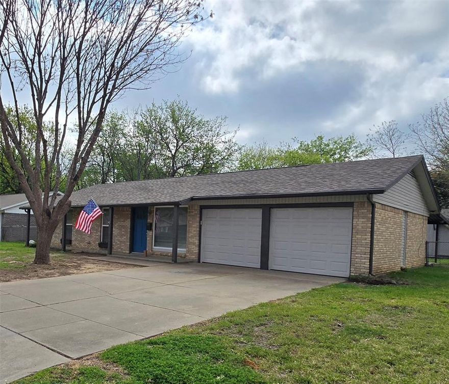 Cozy comfort nestled in Garden Acres near Old Town Burleson nice size backyard with large storage shed. Enjoy all new amenities. COMPLETELY remodeled in 2025, BRAND new Energy Efficient Windows throughout, NEW ROOF end 2025. ALL NEW APPLIANCES, GRANITE Countertop, New SOFT close cabinets in kitchen, New bathroom toilets, tile, vanities & fixtures. NEW Flooring throughout, LED lighting & NEW remote controlled ceiling fans. FRESH Paint inside & out. Enclosed attached laundry and pantry room. Gutters!! Home owners warranty until 2027. 2 Door garage with opener.  MUST SEE!!!