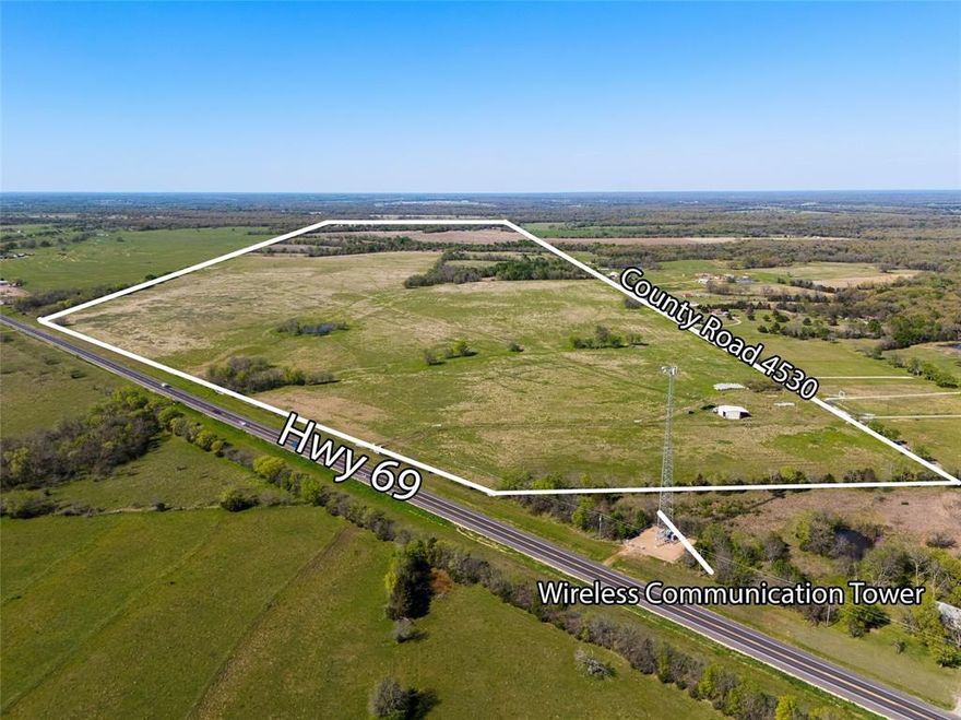 Platinum Land Group is proud to offer this 478± Acre property boasts prime frontage on US Hwy 69 (8,000 VPD) and CR 4530, with excellent visibility from I-30 (51,000 VPD). Situated just outside City and ETJ of Lone Oak and inside ETJ of Point, TX, this land offers expansive views and outstanding accessibility, making it a prime investment or development opportunity. The property also presents potential for use as a ranch, with ample space for livestock, farming, or recreation. Whether for residential or commercial development, or as a working ranch, the possibilities are endless. Survey available.