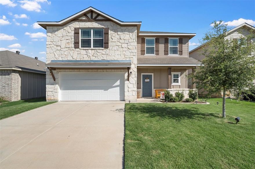 Welcome to your dream home in the sought-after Park Meadows subdivision! This stunning two-story Austin Stone residence boasts 4 spacious bedrooms and 3 modern baths, perfectly designed for comfortable living.

Step inside to discover an inviting open-concept kitchen and living area, highlighted by a beautiful electric fireplace that creates a warm and cozy atmosphere for gatherings. The upstairs laundry room is conveniently located near all bedrooms, making laundry day a breeze.

Retreat to the large master suite, featuring a luxurious soaking tub, a stand-alone glass shower, and a double vanity for added convenience. The backyard is generously sized, providing the perfect space for outdoor activities and entertaining.

Don’t miss out on this opportunity to be part of a friendly neighborhood within the highly regarded Midway ISD. Schedule your visit today and experience all that this beautiful home has to offer!