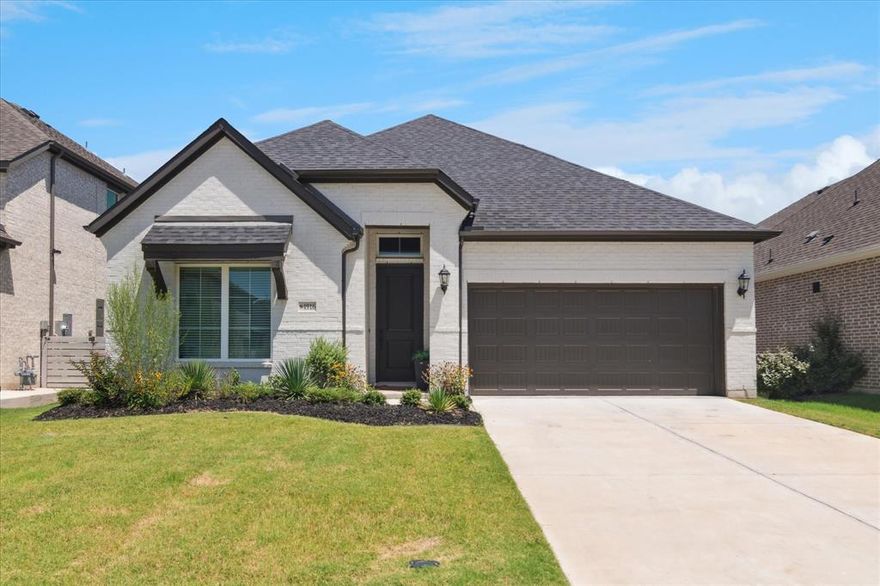 Only a little over a year old and shows like a model home - this house rivals any new construction with all the bells and whistles already worked in! Normandy Homes Brice floorplan with white painted brick invites you to this storybook masterpiece. Every room has its own dedicated bathroom with upgrades galore throughout the house. Open floorplan with a layout that still offers plenty of privacy with split bedrooms and a dedicated study near the entryway. Luxury vinyl plank throughout the main areas, and no carpet throughout the house. Gorgeous chef's kitchen with lots of upgrades and other high-end finishes. Blinds already installed throughout the home. Coveted McKinney location close to shops, restaurants and major thoroughfares. Make this gorgeous house your new home!
