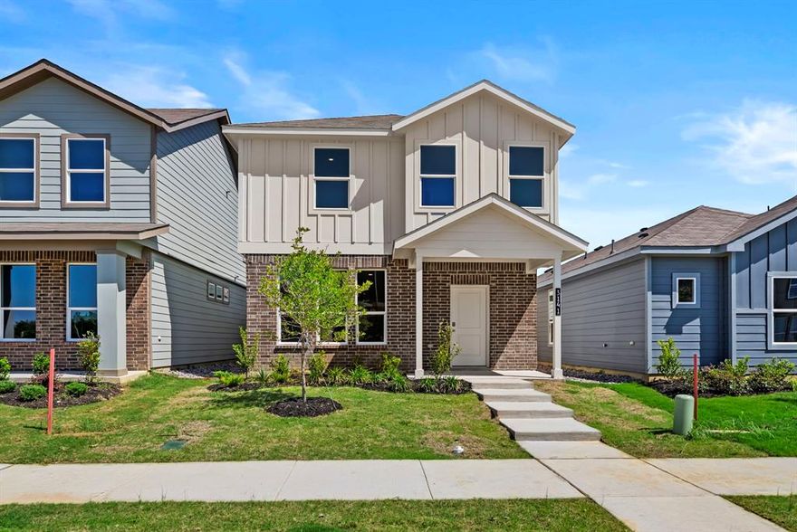 Seller is willing to assist with closing costs or a rate buy-down through preferred lender with an acceptable offer. The Hazelnut floorplan – This well-designed two-story home offers a spacious and versatile layout ideal for modern living. The first floor features an open-concept design where the kitchen, dining area, and family room seamlessly connect, creating a comfortable and inviting space for both entertaining and everyday use. The kitchen is thoughtfully designed with ample cabinetry, generous counter space, and a layout that overlooks the main living areas for added convenience. A powder bath is also located on the main level for guests. Upstairs, the private owner’s suite provides a relaxing retreat complete with a spacious bedroom, en-suite bathroom, and a large walk-in closet. Additional bedrooms are also located on the second floor, offering flexibility for family members, guests, or a dedicated home office. The upper level layout provides separation from the main living areas, enhancing privacy and functionality. Natural light fills the home, creating a bright and welcoming atmosphere throughout. This home offers a great balance of space, comfort, and efficiency in a growing and convenient location.