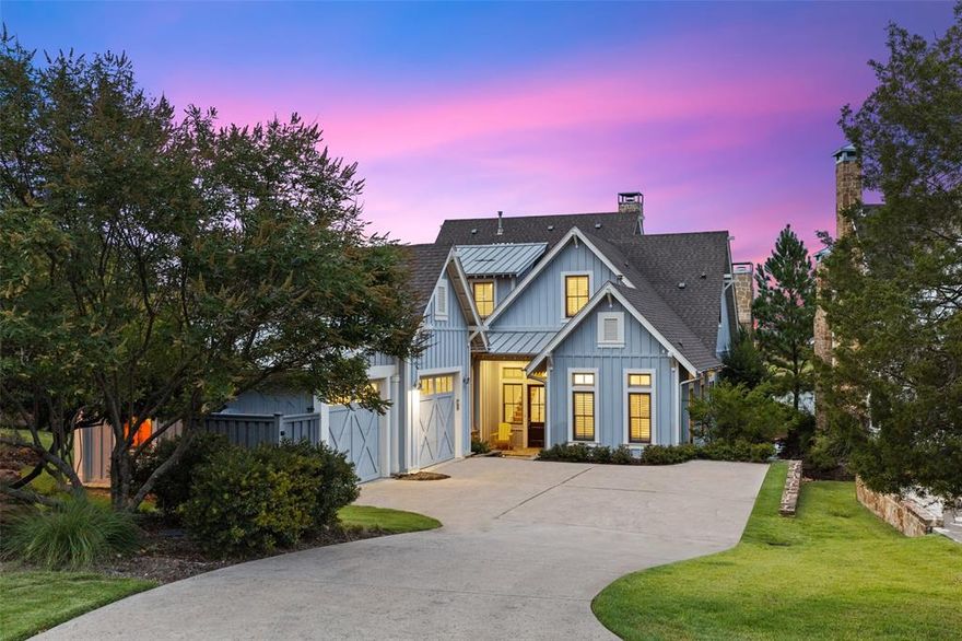 Stunning fully furnished family home in exclusive Long Cove Resort Community on Cedar Creek Lake.This Waterside Cottage can sleep 20 comfortably and has direct water views & lake access.  Features 1st floor primary bedroom & guest suite. 2 additional bedrooms & large bunk room up, each with en suite bath. Gourmet kitchen open to family & dining room that overlooks large screened in porch with outdoor kitchen, fireplace, and plenty of seating. Located about an hour from Dallas, Long Cove has every amenity you need for family fun year-round: Connected to miles of hiking and biking trails and a quick walk or golf cart ride away from Long Cove’s Community Amenities:  pickle-ball, resort style pool, bar&grill, game room, 5 stocked ponds, white sand beach volleyball, sports field, toy barn, gym, 84,000 SF putting green, driving range, par 3 golf course, tennis courts, tree house, zip lines, community dock, and marina.