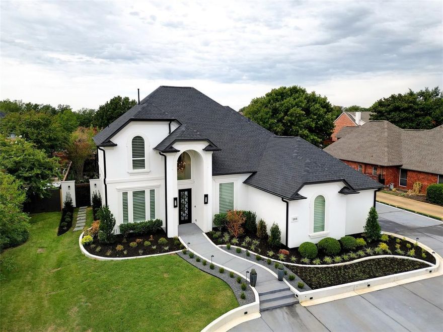 STUNNING TROPHY CLUB ESTATE PROPERTY! COMPLETELY REMODELED IN 2023*   A LABOR OF LOVE!!  POOL & SPA RESURFACED, NEW COPING*ADDED PERGOLA FIRE PIT,3 SOLAR UMBRELLAS TO GORGEOUS,PRIVATE BACKYARD*NEW CIRCLE DRIVE IN FRONT & NEW PROFESSIONAL LANDSCAPING & LIGHTING ON TIMERS*HIGH-END FINISHES*DENNIS WATERS DESIGN IS OWNER & MANAGED ENTIRE REMODEL*KITCHEN BOASTS FRENCH DOOR GAGGENAU APPLIANCES*FABULOUS REFRIGERATOR*CUSTOM MANUFACTURED LIGHT CREAM COLOR CABINETRY W-HIGH GLOSS FINISH,QUARTZ COUNTERS,BACKSPLASH TO CEILING & ISLAND W-WATERFALL EDGE*TOE-KICK LED LIGHTING,UNDER & OVER CABINET*CUSTOM SOFT-CLOSE DOORS,DRAWERS & CABINETS*USB & USBC PORTS THROUGHOUT*REAL OAK HARDWOOD FLOORING, ENGINEERED, CUSTOM FINISH*PLANTATION SHUTTERS*UPGRADED FIXTURES*SHOWER COULD BE STEAM*4 BEDS*3 FULL BATHS*1 HALF BATH*STUDY*FORMAL DINING*OWNERS SUITE DOWN*3 BEDS & 2 BATHS,GAME ON 2ND LEVEL*FIREPLACE IN FAMILY RM*AV CONTROL 4 SYSTEM*ALL BATHS HAVE LED MIRRORS W-DIMMERS*