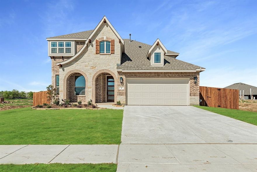 New Build ready for move in day! This home gives you room to grow - 5 spacious bedrooms, 3.5 baths, a huge kitchen overlooking the bright living space, an upstairs Game Room flex space, and a Covered Rear Patio. Laminate Wood floors adorn the common areas on the first floor and painted cabinetry throughout provide a transitional color palette with great versatility. It's easy to imagine spending time with friends & family in the Deluxe Kitchen with Bloomfield's largest island, largest pantry, Granite countertops, and gas built-in SS appliances. The private Primary Suite is located downstairs with an ensuite bath and Las Vegas shower, while the other 4 bedrooms are upstairs. Other loved features of this home include a Study off the foyer, a Powder Room, a laundry room, tons of storage, and an architectural stone & brick exterior. Call or visit Bloomfield at Sable Creek to learn more!