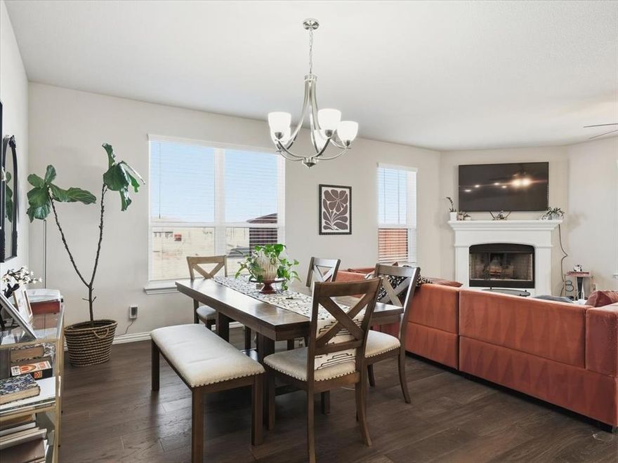 This thoughtfully planned two-story home offers a layout that supports real day-to-day living, with an open kitchen, dining, and main living area that feels connected and functional. The kitchen anchors the space with generous counter space, ample storage, and room to gather, while the adjacent living and dining areas provide flexibility for both everyday use and entertaining.

The primary suite is located on the main floor and offers privacy from the secondary bedrooms, along with a spacious ensuite bathroom and walk-in closet. A separate flex room near the front of the home works well as a home office, playroom, or additional living space. Upstairs, a large loft provides a second common area, surrounded by secondary bedrooms that allow for separation and comfort.

A covered patio and sizable backyard extend the living space outdoors and allow room for entertaining, play, or future personalization.

Located in Aledo ISD, the home is positioned near neighborhood parks, walking trails, and community green space, including Bearcat Park just minutes away. Quick access to Interstate 20 and FM 1187 makes commuting into Fort Worth, Benbrook, and Hudson Oaks straightforward, with shopping, dining, and everyday conveniences close by. Seller financing available. 

A practical floor plan, usable space, and a location with long-term demand make this home a strong option for buyers looking in Aledo.