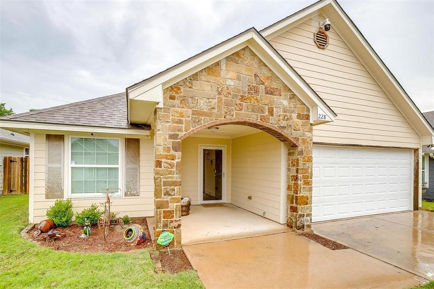 Welcome to 228 Lovers Path Drive in Springtown—a charming and spacious home nestled in a quiet, one-way-in, one-way-out neighborhood that’s perfect for families. Built in 2016, this 1,548 square foot home offers 3 bedrooms, 2 full bathrooms, and a warm, inviting living area complete with a cozy fireplace that creates the perfect space for gathering and relaxing.
The open-concept kitchen features an eat-in dining area, plenty of counter space, and a layout that’s ideal for both everyday living and entertaining. The home’s thoughtful design gives it great character, while the neutral finishes provide a clean slate, ready for you to make it your own. Whether you’re a first-time buyer or looking for your next chapter, this home offers a fresh start with endless potential.
Step outside and enjoy being within walking distance to the elementary school, local parks, and the town square, making it incredibly convenient for daily life and community connection. The neighborhood has a true sense of belonging—quiet, welcoming, and family-friendly.
As an added bonus, the home is equipped with solar panels, which will be paid off at closing with an acceptable offer, offering long-term energy savings to the lucky new owner.
Don’t miss the chance to own this well-maintained home in a wonderful location. It’s more than a house—it’s the start of something special.

Seller open to price consideration with assumption of existing solar panel agreement.