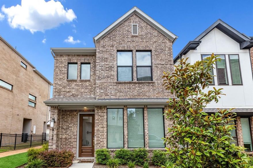 Modern, three-story home on corner lot, with 3 bedrooms and 3.5 baths, exudes Urban sophistication! Tucked inside a resort-style living, gated community and just minutes from White Rock Lake and popular Dallas hot spots from trendy restaurants, boutique shopping, museums and entertainment. This home boasts of open-concept spaces, is filled with natural lighting, high-end finishes, Brush Nickel hardware throughout and real hardwood floors except for the bedrooms. The gourmet kitchen features Vicostone countertops, custom cabinetry, and premium stainless-steel appliances. Retreat to the luxurious 3rd floor space that can be used for entertainment or an extra bedroom that includes a spa-inspired bathroom and a private balcony with sliding glass doors. Additional highlights include smart technology, energy-efficient systems, stainless steel refrigerator and a two-car garage with an installed F5 tornado shelter that can fit 4-6 people. The tornado shelter can also be used for extra storage or as a safe. Merion at Midtown Park offers a state-of-the-art amenity center which includes an onsite dog park, infinity edge pool, private cabanas, gas fire pit and grilling area. Schedule your private tour today! SELLER CONTRIBUTING $$$ your way! Ask about it. 
Owner requires a 1-hour notice for showings.