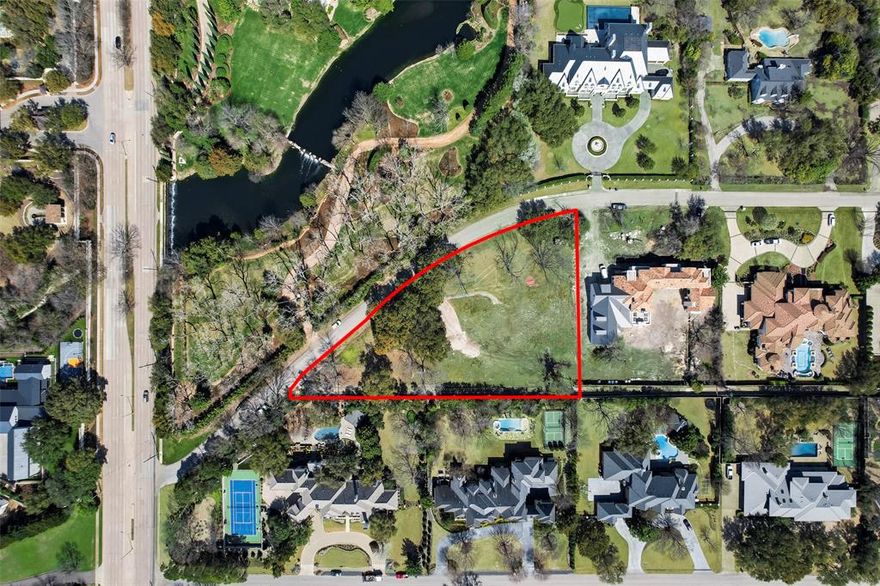 Opportunity to build on an interior 1.2-acre lot (±52,272 SF) with mature trees on one of the most desirable streets in Lobello Estates, within Preston Hollow. Conveniently located near top private schools, fine dining, and upscale shopping, this property offers a sense of privacy in the heart of one of Dallas’ most prestigious neighborhoods. Lobello Estates has become a destination for modern estate homes designed by award-winning architects, and this corner lot offers the chance to bring your vision to life. Previous ownership had a unique custom house designed and the building plans are available upon request.