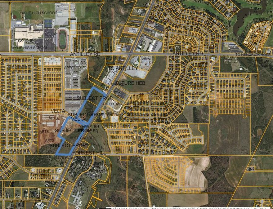 Commercial Build Site at the corner of Buffalo Gap Rd. & Velta in the fast growing Southern Abilene Growth Corridor.  Tract 6 on the attached Site Plan