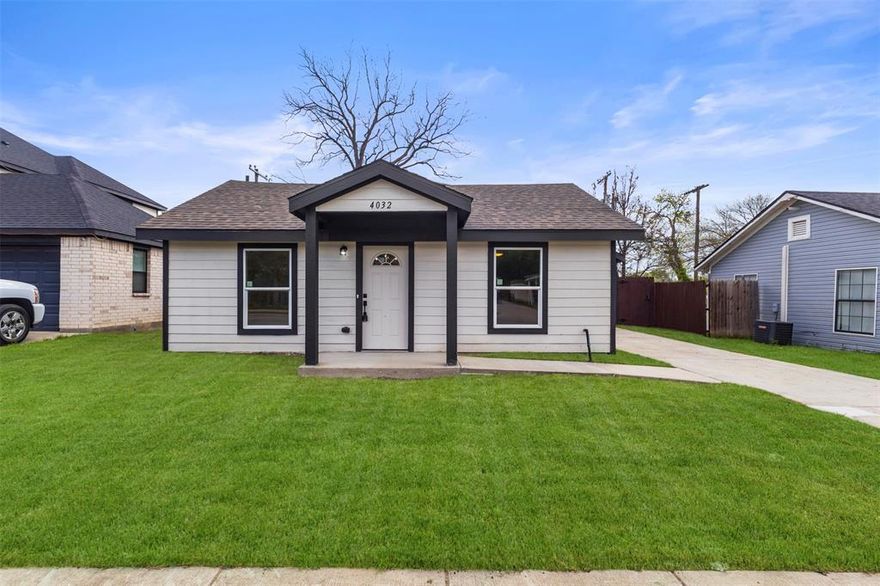 Fully Renovated Home in the Heart of North Richland Hills!
Welcome to 4032 Rita Beth Lane, a beautifully FULLY RENOVATED home offering 3 bedrooms, 2 bathrooms, and a 1-car garage, thoughtfully updated for modern living. This move-in-ready property blends contemporary finishes with a functional layout, perfect for everyday comfort and entertaining. Step inside to a bright, inviting interior featuring fresh flooring, updated lighting, and a modern kitchen with sleek cabinetry, updated countertops, and stylish fixtures. The living and dining areas flow comfortably, creating a welcoming space for gatherings. Both bathrooms have been completely remodeled with clean, modern finishes, while the bedrooms provide flexibility for family, guests, or a home office. Prime Location: Located in a desirable North Richland Hills neighborhood, this home offers quick access to Highway 183, Loop 820, and I-35W, making commuting to Fort Worth, Hurst, and surrounding DFW areas easy. Enjoy nearby parks, shopping, dining, and access to Birdville ISD, all within a well-established community. With its modern updates, convenient location, and move-in-ready condition, 4032 Rita Beth Lane is a fantastic opportunity you don’t want to miss. Schedule your private showing today!