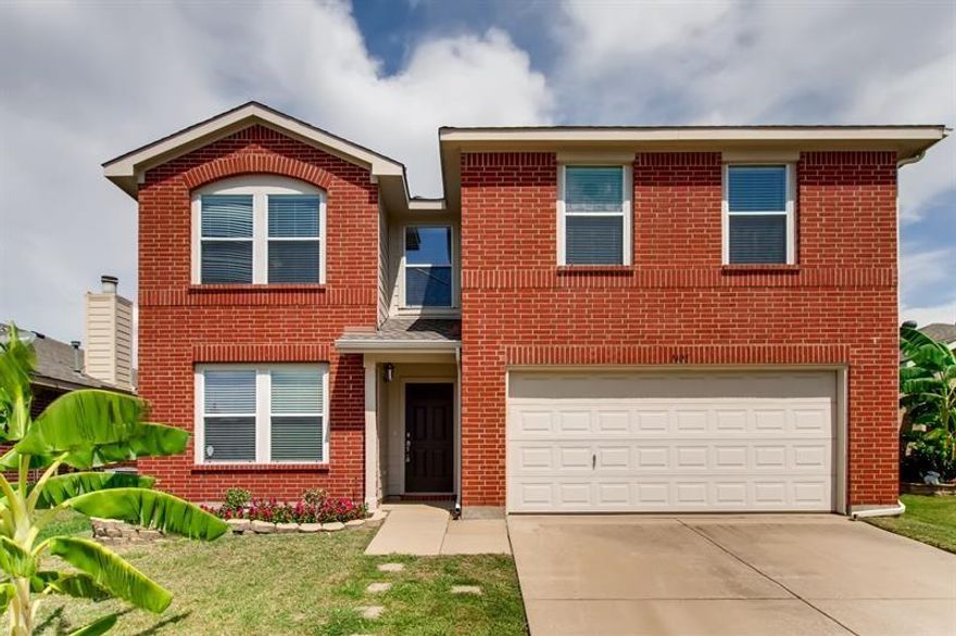 Indulge in the spacious and luminous ambiance of this charming home. Laminate wood floors grace the interior, leading to an open layout that seamlessly blends relaxation and entertainment. The family room provides a gathering space, while the kitchen boasts an eat-in area and a sizable breakfast space. Flexibility is key, with a study or formal dining option featuring French doors. The primary bedroom offers abundant space, matched by the generous secondary bedrooms. Upstairs, a game room beckons for leisure. Outside, an expansive backyard and storage solutions complete this inviting residence. Experience the blend of modern comfort and timeless allure - schedule a viewing today to envision life in this delightful home.
