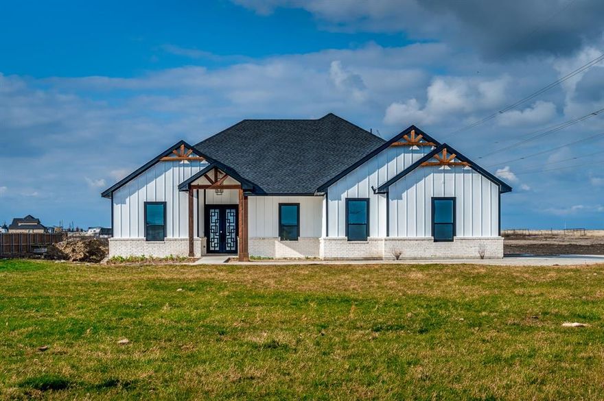 Welcome out to the country life on this 1.946 acre property with easy access to I-45 and FM 983! Talk about enjoying sunrise & sunset views!!! This new build home features 2169 sq ft with 4 bedrooms, 2.5 baths with a wide 2 car garage! This property is conveniently located 25 minutes from downtown Dallas and a quick drive to Waxahachie, Red Oak, & Ennis. Home will feature an open concept with a modern touch for your family to enjoy countless memories. Home is projected to be completed by June 2023. This home is outside city limits and no HOA!!! Lightly deed restrictions on the subdivision. Builder reserves the right at any time to modify the plan or specs of the home at his discretion. Pictures are representative of builders past home. GM Concepts LLC is the Builder.