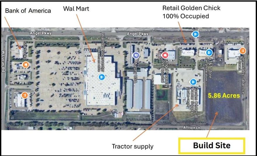 Lucas Commercial and Retail Space.  This is a proposed site.  There are 4 Proposed Buildings.  Building A, Lot 2, Single Story Steel Building with 16,800 sqft, Listed $4,670,400.  Building B, Lot 4, Single Story Steel Building with 10,000 sqft, Listed $2,895,000.  Building C, Lot 3, Single Story Steel Building with 15,400 sqft Listed $4,212,000.  Building D, Lot 1 is SOLD.  These are all build to suit.  City of Lucas CB Zoning. General Groups: Office and Professional Space, Retail Use, Automobile, transportation, utility, communication and related uses, other uses.  Proposed Site Plan available.  Example Layout and Designs are available. Proposed Elevation and Designs are available.  Digital Renderings Available.