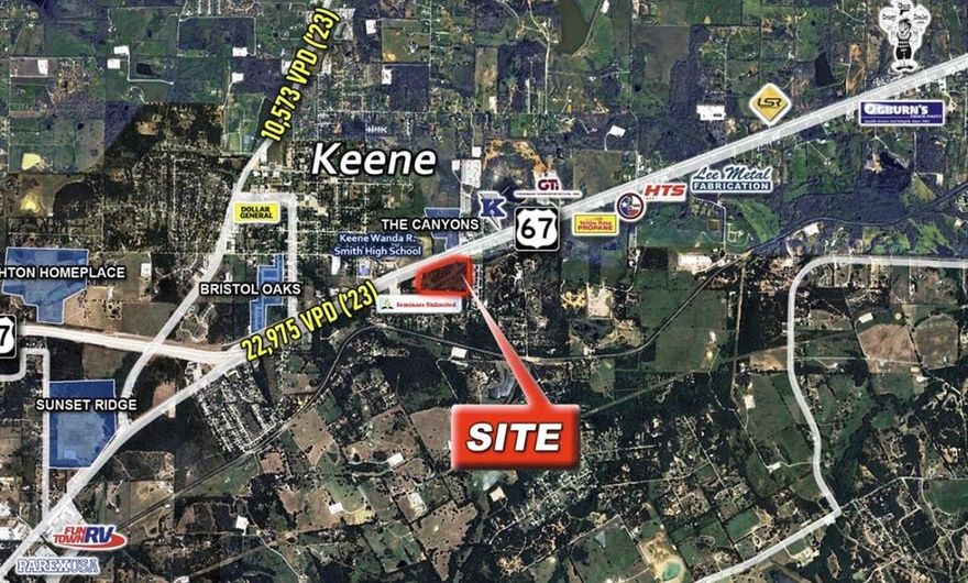 Just over 23 acres of C-3 general commercial light manufacturing zoned land with direct TXDOT access off HWY 67 in Keene, TX. Please reach out for additional information!