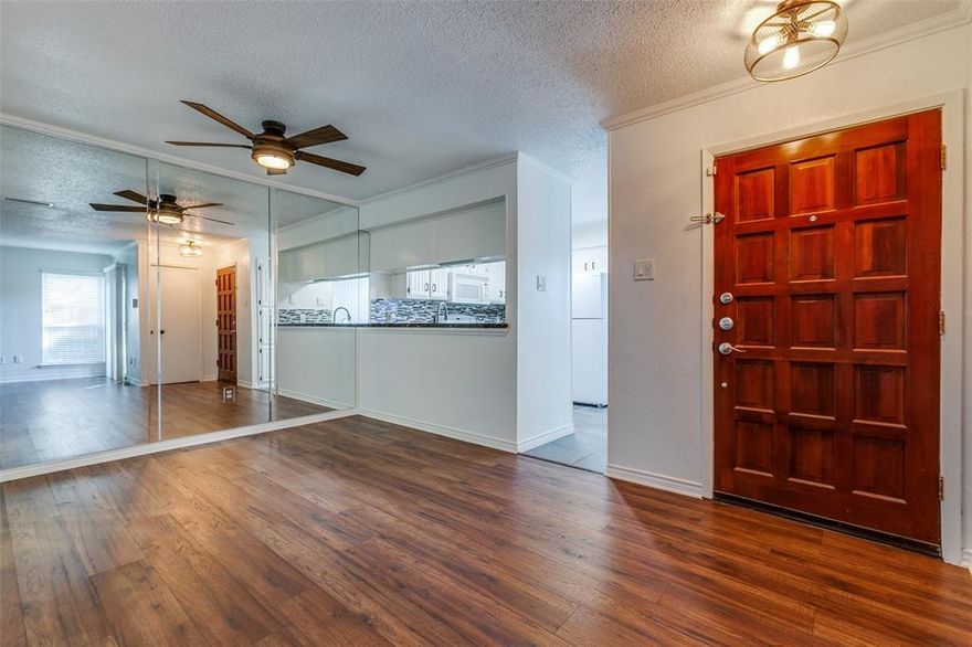 Beautifully updated 2-bedroom, 2-bath condo in Richardson, TX! This move-in ready, sun-filled HOME features a welcoming living room with a cozy corner fireplace and high-end wood flooring. The kitchen boasts new countertops, backsplash, sink, and newer appliances, opening to a shady front patio. Fresh tile flooring enhances the kitchen and bath, while new carpet adorns the stairs and bedrooms. The entire home has been freshly painted in a stylish, neutral palette. Conveniently located near schools and amenities, this property is priced to sell and won’t last long! Act now!