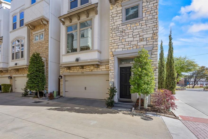 Discover your Dallas dream home with this 4 story detached end unit townhome in the highly sought-after Bryan Place neighborhood, offering refined urban living, exceptional natural light, and true lock and leave convenience. Perfectly turnkey and thoughtfully designed, this residence combines luxury living with everyday functionality, featuring an expansive open-concept layout ideal relaxation and effortless entertaining. This home offers 3 functional ensuite bedrooms, each with its own private bath and walk-in closet, providing ideal privacy for guests, family, or work from home flexibility, along with the added convenience of a bathroom on every floor. At the center of the home is the beautifully appointed chef’s kitchen, complete with sleek white cabinetry, quartz countertops, stainless steel appliances, gas cooktop, oversized center island with seating, and abundant storage. The kitchen seamlessly opens to the main living and dining spaces for easy everyday living and event hosting. The third floor primary suite serves as a luxurious private retreat, featuring dual vanities, an oversized walk in shower, and impressive closet space designed to meet every storage need. An additional bedroom on this level offers versatility as a nursery, office, or guest suite, while the first floor ensuite bedroom enjoys direct access to the private rear yard, perfect for pet owners or visitors seeking privacy. The crown jewel of the home is the spectacular fourth floor game room, complete with full sliding glass doors opening up to the expansive rooftop patio. Sit back and unwind with breathtaking sunset views over the Dallas skyline. Situated just moments from Exall Park, dining, entertainment, and major highway access, with optional access to the Bryan Place community pool and clubhouse, this exceptional home offers the perfect blend of luxury, location, and lifestyle in one of Dallas’s most desirable neighborhoods.