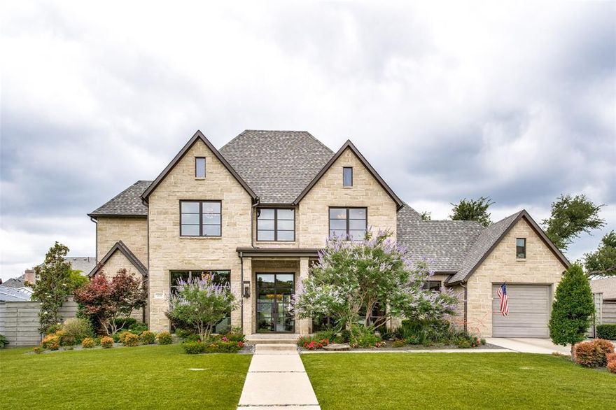 Better than new Preston Hollow home. Originally designed and built by Rosewood in 2016, meticulously restored and updated after 2019 storm.  Gorgeous custom finishes throughout. Gourmet kitchen featuring dual Miele dishwashers, coffee system, steam oven, Wolf range and warming drawer,  SubZero appliances, Scotsman ice maker, and Danby marble counters and island. Open Kitchen seamlessly flows into family room and exceptional outdoor living space complete with grill, fridge, tvs, fireplace and smoker. Designer touches include Porcelanosa fireplace, showcase lighting and Lincoln windows with automatic shade system throughout. Spacious Master suite with spa bath, steam shower, and huge closet. Private ensuite 2nd master, plus study and office down. Upstairs enjoy 3 ensuite bedrooms, plus game room with wet bar and fridge, and a bonus room currently utilized as 6th bedroom. Complete smart home wired.  Split garage with two auto gates for connected motor court and paved rec area. Show 6-17AM