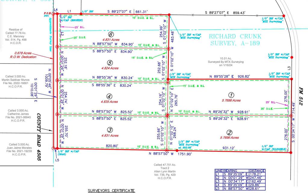 PINEY RIDGE ESTATES - Land