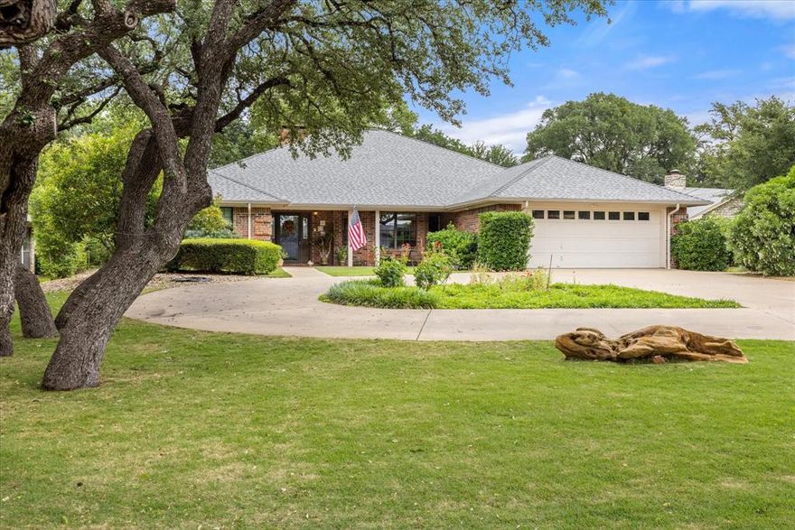 This stunning four-bedroom, three-bathroom home is a perfect blend of comfort and elegance, ideally situated on the 16th fairway, offering fabulous views of the lush landscape. The open floorplan is designed for both family living and entertaining, featuring a large living room that flows seamlessly into the dining area. The kitchen boasts ample counter space, modern appliances, and a breakfast nook, perfect for casual dining. All four generously sized bedrooms offer plenty of closet space with the Primary suite featuring an en-suite bathroom for added privacy. The expansive garage provides ample space for vehicles, storage, and equipment, accommodating the needs of a large family. The large circular driveway enhances curb appeal and provides easy access, making it ideal for guests and family gatherings. Enjoy outdoor entertaining on the patio overlooking the fairway, perfect for summer barbeques or quiet evenings watching the sunset. This home is designed for those who love to entertain or require ample space for a growing family, all while enjoying a prime location with stunning views. Whether your hosting friends or enjoying quiet family time, this property truly has it all.