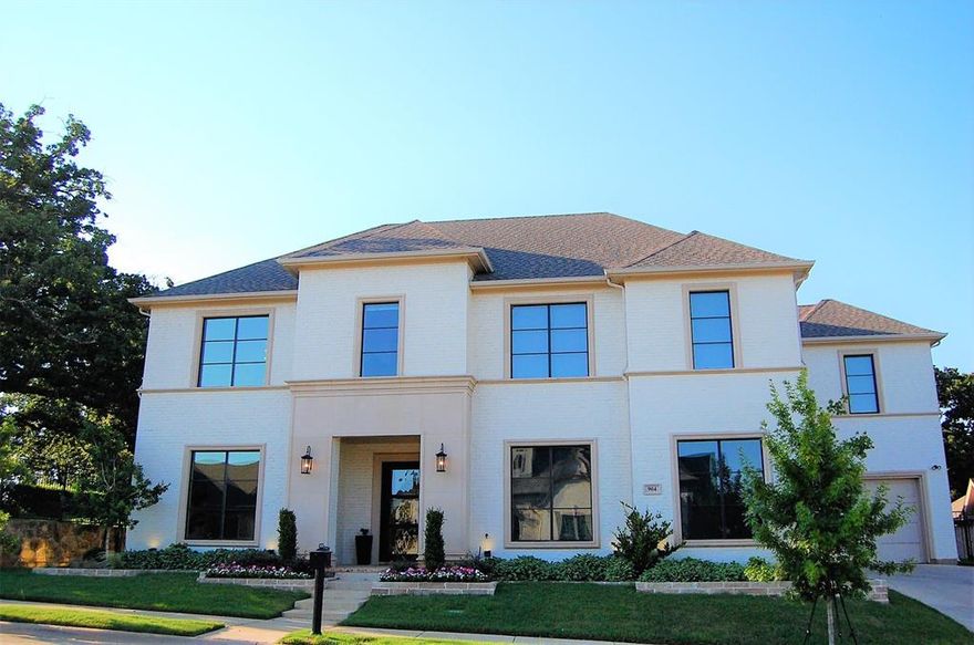 4 Bed 4.5 Bath Contemporary Family Oasis with a modern open living floor plan.  Built 2018 with luxury finishes throughout. Chef's kitchen with separated office workstation and pantry.  All bedrooms with En suite full baths.  Enormous mudroom with sink and endless storage. Huge recreation room upstairs with separate nook for exercise equipment or media.  10 Foot Ceilings throughout both levels.  Formal gallery & sitting area and formal office.  Private backyard shaded with mature trees features an oversized 20 x 40-foot diving pool and spa.  Family friendly neighborhood in award winning Carroll ISD school district only 20 min from DFW.