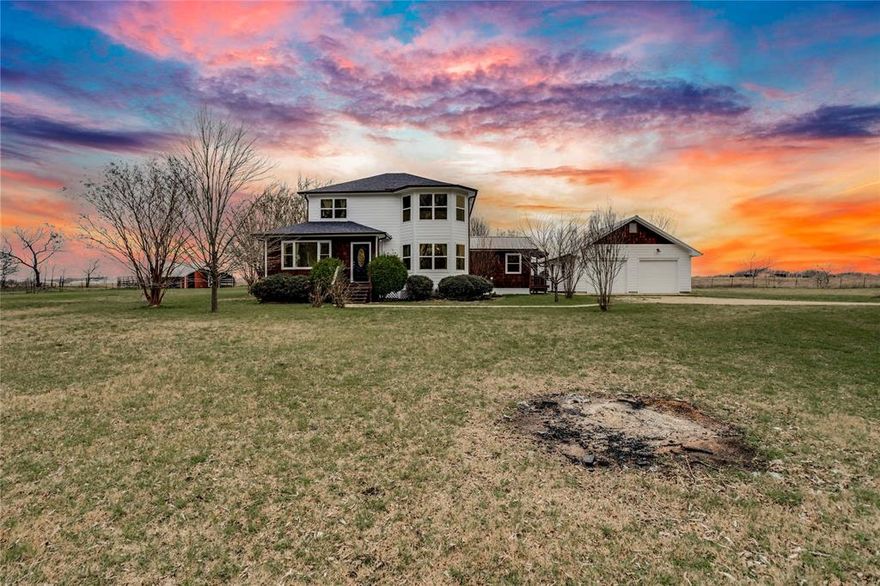 Come fall in LOVE with 441 Compton Lane, here is your very own little slice of heaven on earth, this is the type of property that is rare to find & everyone searches for. Quiet, peaceful & pure serenity! Gorgeous country private setting just shy of 6 acres with a beautiful modern farm home! LOCATED IN THE COUNTY WITH NO CITY TAXES & NO HOA! Minutes from I35 & historical downtown Waxahachie! Enjoy a long deep private drive, rolling hills that sit at the back so you can enjoy watching the cattle graze. Enjoy the morning sunrise & your morning cup of Joe from your solar screened in wrap around porch enjoying the ducks on the pond or sip on a glass of wine while taking in the most beautiful sunsets from the private garden. You will LOVE to entertain on this gorgeous patio with two pergolas. Home has a two car garage with ac & workshop, barn, acreage, pond, storm shelter and so much more. This home offers so much character that you have to see it in person to really appreciate all of its beauty and charm! Don't delay come see it and make it all yours!