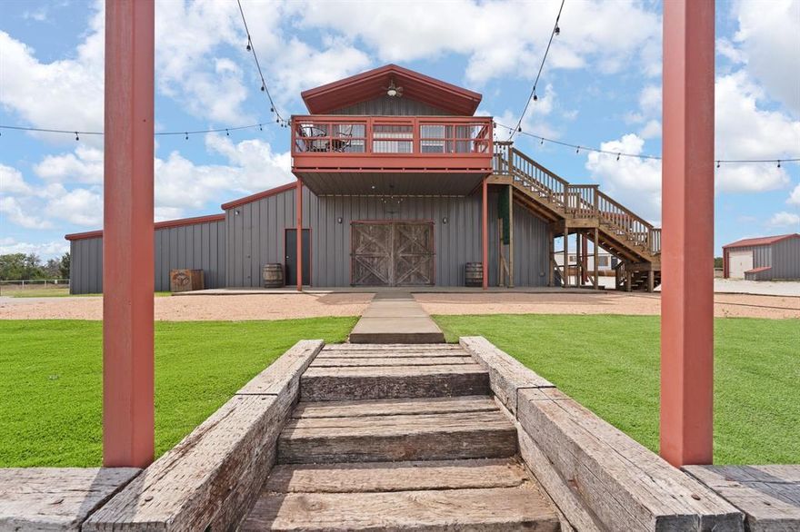 Make this your primary residence, create a multigenerational family compound, or build your dream home while operating a wedding venue far enough away to maintain privacy but close enough to manage easily. Nestled on approximately 17 scenic acres just outside Glen Rose in Bosque County, this one of a kind property offers flexibility, space, and a setup that is hard to recreate.The main structure offers approximately 2200 sqft on the main level with an open layout that can be reimagined into a spacious primary residence. Upstairs, approximately 1200 sqft is already finished out as comfortable living quarters featuring a full kitchen, living area, bedroom, bathroom, and private balcony with long range views. This space allows for immediate use while planning or completing a larger residential conversion.A separate approximately 700 sqft guest house provides its own kitchen, living area, bedroom, and full bath, making it ideal for extended family, guests, or even rental income.The outdoor space is set up for both everyday living and entertaining with a pool, hot tub, and pergola area. The land features a beautiful mix of open pasture, mature hardwoods, and cedar, offering both usability and privacy. A small water feature near the main home adds charm, while a separate low lying area offers potential for a future pond alongside a prime additional build site.With no known restrictions and no county zoning, the flexibility here is hard to find. Whether you envision multiple homes, a true family compound, or a blend of personal use and income producing spaces, this property gives you the ability to create it.Conveniently located within reach of Fort Worth, Dallas, and Waco, you get the benefit of accessibility while enjoying a quiet and secluded setting.