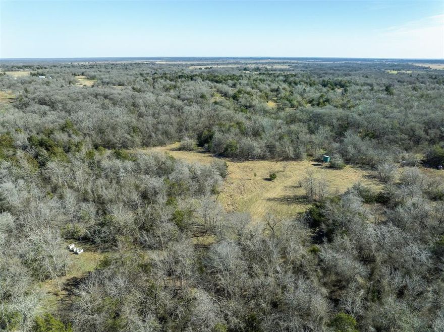 This 10-acre tract features gently rolling terrain with over 20 feet of elevation change, creating a highly usable landscape. The property includes a diverse mix of hardwoods and native trees, including post oak, live oak, cedar elm, winged elm, and hackberry. Scattered clearings provide ample space for grazing, food plots, or potential homesites, while denser wooded areas offer excellent wildlife cover and added privacy. Soils consist primarily of sandy loam and Blackland clay. Cedar Creek cuts through the southwest corner of the property, adding natural character and a water source for wildlife. Lavender Acres is perimeter-fenced on one side with five-strand barbed wire. Interior fencing surrounds the established homesite and includes two gated entrances. Electricity is currently on site and operational to serve the RV. The RV, RV cover, shipping container, and deer stand will convey with the sale. Nearby water wells range from approximately 110 to 550 feet in depth and typically produce yields between 5 and 40 GPM.
2025 property taxes were approximately $1,100. The property is currently in year three of having bees on the land. In under two years, the property will be eligible for an agricultural valuation exemption.