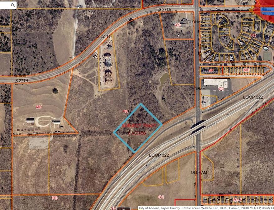 5 Acre Development Tract Zoned Planned Development for Commercial & Retail Uses.  Over 500' of Frontage on Loop 322 with great visibility and access.  Location on the attached maps is approximate and the acreage can be modified as needed as the 79 acre parent tract is undeveloped.