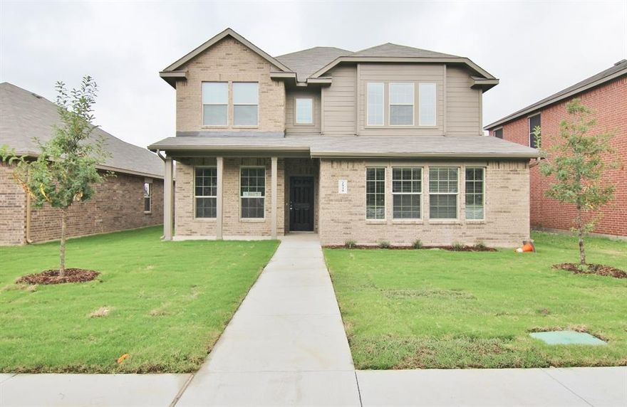 The Victoriana Plan is a stunning two story home with 3 bedrooms and 2.5 baths. This home provides a large family room, a breakfast room, a dining room and a downstairs master suite for your convenience. Features wood-grain vinyl plank flooring, two car garage, fenced backyard, and a sprinkler system.