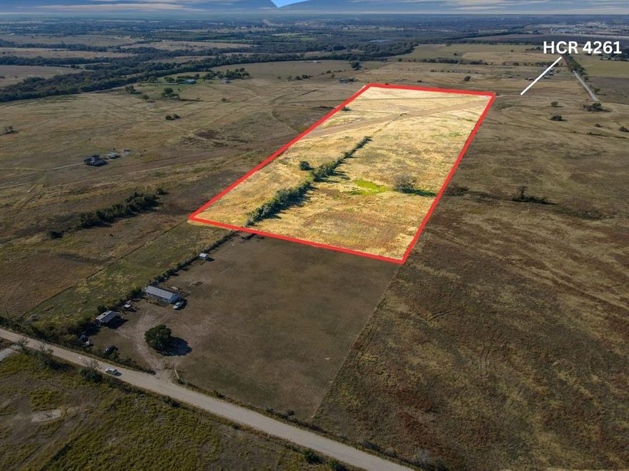 Sellers live on 5 acres of the property, they are interested in subdividing the remaining 20 acres. No restrictions! The back side has a separate access road on HCR 4261. Situated near Interstate 35W and the new Bucee's in Hillsboro, it offers convenience without sacrificing tranquility. Perfect build site without having to put a lot of work in as land is already cleared. Access to electric and water at the road. Build your dream home and bring your animals, the possibilities are endless!
