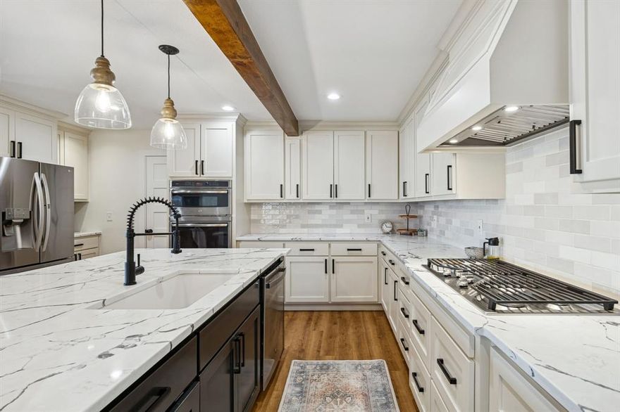 Looking for a gorgeous home on over an acre lot that allows horses, is close to everything AND zoned for Prosper ISD...this is it! This meticulously maintained 4 bedroom, 4 full bathroom home in McKinney has it all. Lovely open floorplan perfect for entertaining! Kitchen loaded with quartz countertops, stainless steel appliances, large island, soft close drawers and a walk-in pantry. Primary bedroom suite is oversized with doors to the back patio and is separate from the other 3 bedrooms. Primary bathroom has dual vanities and a freestanding tub. Utility room has room for extra storage with built-in cabinets and shelving, space for an additional refrigerator and connects to the primary closet. The office is in the front of the home and has double doors for privacy. Enjoy evenings on the back patio with a fire in the large custom stone fireplace. The property is fully perimeter fenced with 5-foot pipe and no-climb wire fencing and is thoughtfully cross-fenced into two paddocks. Equestrian amenities include two stalls (15x12 and 10x12), with electricity available in the barn. Additional turnout space is available to lease from the neighboring property owner. Barn can be converted into a garage or workshop easily if not needed for horses. No HOA so you could truly make this property your own. It is so peaceful and quiet here, yet close to everything McKinney and Prosper have to offer! Only 4 miles to the new Whole Foods on HWY 380!