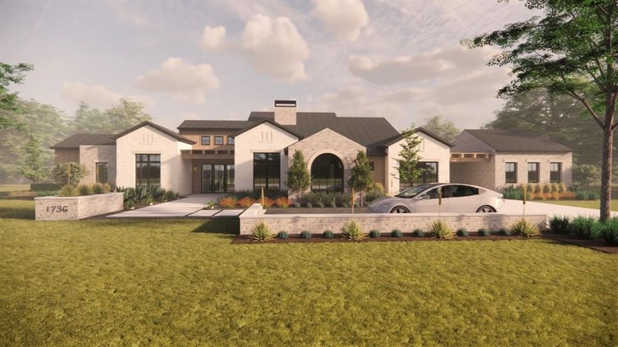 This one-of-a-kind custom home, crafted by SevenHaus Custom Homes, epitomizes luxury, quality, and style. Boasting cutting-edge design finishes and an innovative concept throughout, this home is a true masterpiece. The functional floor plan is perfect for both everyday living and entertaining, seamlessly blending comfort with sophistication. Step outside into the attached backyard courtyard, which extends the home’s living space, providing a serene setting to relax and unwind. The sparkling pool, surrounded by lush turf, offers a private oasis for ultimate enjoyment. Throughout the home, every detail has been thoughtfully upgraded to elevate the living experience. The chef’s kitchen is paired with a convenient prep kitchen, keeping cooking messes hidden while optimizing efficiency. A beautiful wine room adds an element of luxury, perfect for wine connoisseurs. The expansive game room-media room combo offers ample space for entertainment, ensuring endless fun for family and guests alike. Enjoy the warmth and charm of the covered patio, featuring a tongue-and-groove ceiling and striking wood beams that create an inviting atmosphere. The four-car garage provides plenty of storage space, while the expansive one-acre lot gives you room to breathe and enjoy the surroundings. With breathtaking views of Gunter’s most beautiful sunsets, this home is not just a residence—it’s an experience. Disclaimer-Rendering is for illustrative purposes. Buyer to verify all final finishes and selections. Builder is not held liable or responsible for any descrepancies or changes to renderings. See private remarks.