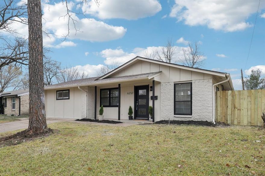 Qualifies for 0 down and no PMI program! Great opportunity to get into a home at a great price. This stylishly updated 3-bedroom, 2-bathroom home blends timeless charm with modern comfort - now featuring a brand-new roof (2025)! Set on a generous 7,500 SF lot in a quiet, established neighborhood, it offers an open-concept layout ideal for both relaxed daily living and entertaining guests.

Interior highlights include durable wood-look vinyl flooring, sleek quartz countertops, fresh paint, and a bright kitchen that connects effortlessly to the dining room, anchored by a striking light fixture. The kitchen comes equipped with an electric range, vent hood, and included refrigerator - ready for your next home-cooked meal.

Additional features: brand-new roof (2025), refrigerator included, window blinds throughout, 2-car driveway.

Just 15 minutes from Downtown Dallas, this move-in ready home delivers space, style, and convenience - all at exceptional value.