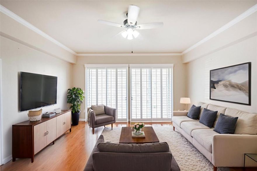 This well-located unit at the walkable and desirable Renaissance on Turtle Creek offers convenient access from the elevator to the garage with immediate parking nearby. Filled with natural light, the residence features expansive north and northwest views, a modern open-concept living area with generous space for relaxing or entertaining, and two bedrooms each with large travertine-tiled baths, custom walk-in closets, and comfortable carpeted floors. The well-designed galley kitchen includes granite countertops, ample storage, some newer appliances, and a spacious utility and laundry room. Common areas such as the lobby, hallways, pool, and fitness center are impeccably maintained, offering residents a stylish, comfortable lifestyle in one of Dallas’s most sought-after locations, with valet parking included.