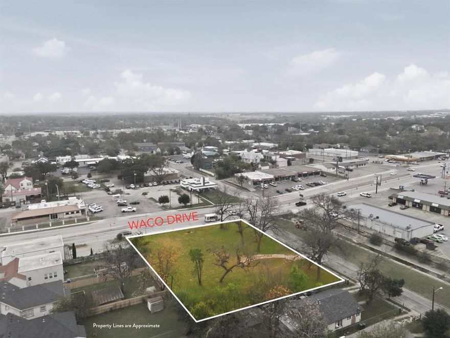 Investor opportunity! This .68-acre C-2 zoned lot offers excellent frontage and visibility along a major commercial corridor on Waco Drive. Flexible zoning allows for a wide range of commercial or multifamily development. Ideal for investors seeking a high-traffic location with strong growth potential in Waco. Opportunities like this along Waco Drive are limited—don’t miss it!