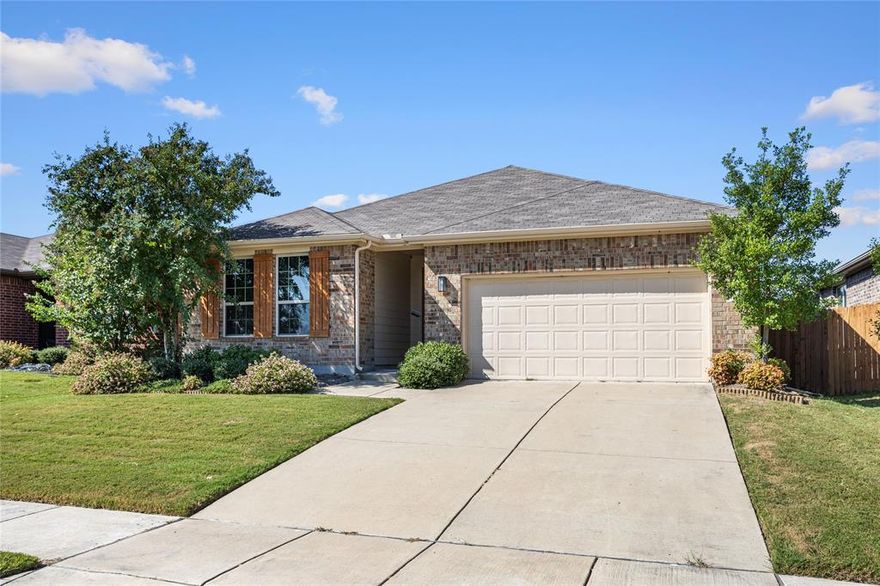Built in 2019, this 3-bed, 2-bath home combines modern style with everyday comfort in the highly desirable Heartland community. The open layout showcases a sleek kitchen with quartz countertops, ceiling-height cabinetry, and a large island flowing into bright dining and living spaces. Durable wood-look tile extends throughout the main living areas, offering both elegance and easy maintenance. The primary suite is a private retreat with dual vanities, an oversized shower, and two spacious walk-in closets—enhanced by elegant crystal flush-mount lighting that adds a touch of sophistication. Two additional bedrooms provide flexibility for family, work, or guests. Step outside to enjoy a covered patio with a beautiful backyard, perfect for grilling. Tucked along a low-traffic street with cul-de-sac access, you’re also steps from community ponds, trails, and green space. Heartland’s resort-style amenities include parks, playgrounds, fitness centers, and pools, with convenient proximity to schools, shopping, and dining. Come see why this home, and this community, are so easy to fall in love with.