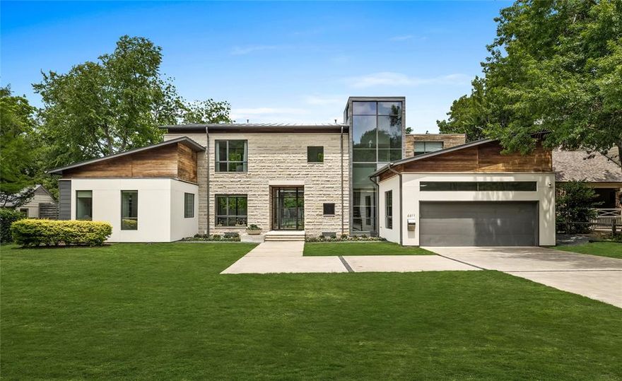 Motivated Sellers! Architectural gem situated on .42 acres nestled in the heart of Bluffview. Designed by noted architect Bentley Tibbs and custom built by Mark Siepiela. The stunning interiors transition seamlessly with sliding glass doors from the great room to the covered patio, outdoor kitchen with fireplace surrounded by majestic trees and landscaping to accent exclusivity, privacy and tranquility. Indoor and outdoor lines are blurred with expansive floor to ceiling windows welcoming in an abundance of natural light throughout. Timeless designer finish-outs along with a meticulously crafted thoughtful open floor plan featuring private owner’s retreat, study, and guest bedroom down. Upstairs you can find an additional two bedrooms with en-suite baths, generous sized closets and game room with wet bar. Plans for 1600 sq ft addition with landscape and pool design available upon request. You will not want to miss this one.