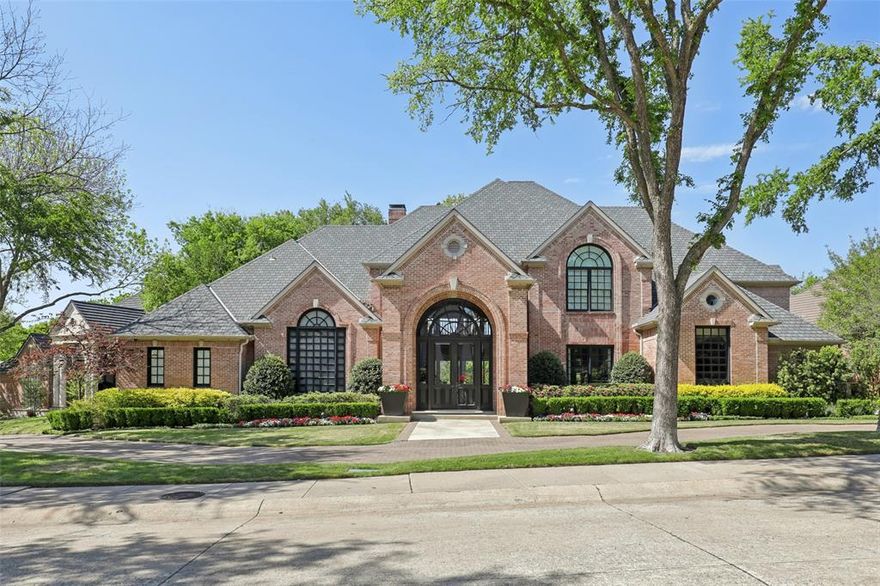 Creek lot nestled on a cul de sac in prestigious, guard-gated Harbord Oaks, this exquisite estate offers a rare blend of luxury and privacy, set on a sprawling half-acre lot. Extensively renovated, the home seamlessly combines sophisticated design with modern amenities. Upon entering, you are greeted by expansive living spaces flooded with natural light, highlighted by high-end finishes, including an onyx bar and countertops in the family room, marble and quartz countertops in the kitchen and bathrooms, 2 whole house generators, subzero wine fridge, and elegant dark wood flooring throughout. The gourmet kitchen features top-of-the-line Wolf and Subzero appliances, a 6 burner gas cooktop with griddle, a large center marble island, warming drawer, and quartz countertops perfect for both everyday living and entertaining on a grand scale. The master suite is a sanctuary of comfort, with a gorgeous newly remodeled spa-like en-suite bathroom, large walk-in closet, his and her water closets, and serene views of the lush grounds. A true entertainer’s dream, the outdoor space is beautifully landscaped, has a 4 hole putting green, gas fireplace, outdoor living area with multiple seating areas, outdoor kitchen with Lynx grill, whole house Sonos entertainment system, large pool with a tanning ledge and swim up bar providing the perfect backdrop for relaxation or large gatherings. The pool has just been replastered, and the pump and master control board for pool have recently been replaced.  This home offers unmatched security, luxurious living, and the utmost convenience. It is a hidden gem tucked away in North Dallas. Zoned for Plano schools. All information is deemed reliable but is not guaranteed and should be independently verified.