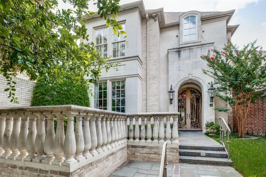 Every aspect of this Glen Lakes home is the epitome of beauty and elegance.  The soaring entry leads to an inviting view of the pool & floor to ceiling windows highlighting the generous formal living & dining rooms. All surfaces in this luxurious home have been reimagined from lighting, to flooring, to custom paint in the handsome study.  Delight in the gourmet kitchen with exotic Blue Bahia granite, designer wall coverings, 6 burner Thermador gas range, double ovens, built in refrig, separate ice maker & walk in pantry. The private primary suite was completely renovated in 2020 and features a gas fireplace, marble floors, shower & separate soaking tub with an attached dressing room & 2 walk in closets.  Head up the beautiful staircase to find two large ensuite bedrooms along with a large media or flex space.  Relax outdoors with your choice of the courtyard in the front or the back patio with heated pool, waterfall, arbor and space for outdoor living.