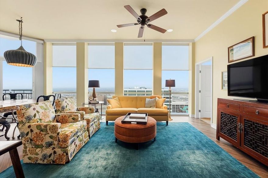 Professionally decorated 2-bedroom, 2.5-bath condominium in The Tower in Downtown Fort Worth offering stylish urban living with thoughtful upgrades throughout. Open-concept layout with vinyl plank flooring and abundant natural light. Kitchen features premium Viking gas range oven, dishwasher, and separate pantry. Custom closet systems from maximize storage and organization.

Versatile study or den with built-in desk is ideal for a home office or guest space. Laundry hookups accommodate either full-size or stackable washer and dryer. Both bedrooms include en-suite baths, plus a convenient half bath for guests.

Two deeded reserved parking spaces included. Unit available fully furnished, excluding select small art pieces and personal décor. Furnishings include queen beds in both bedrooms and a queen-size pull-out sofa in the study or den.

Building amenities include 24-hour concierge, pool and spa, fitness center, community room, outdoor grills, fire pit, and dog park. Storage units available for rent in building. Convenient Downtown Fort Worth location near dining, entertainment, and cultural venues.

Information deemed reliable but not guaranteed. Buyer and buyer’s agent to verify all information.