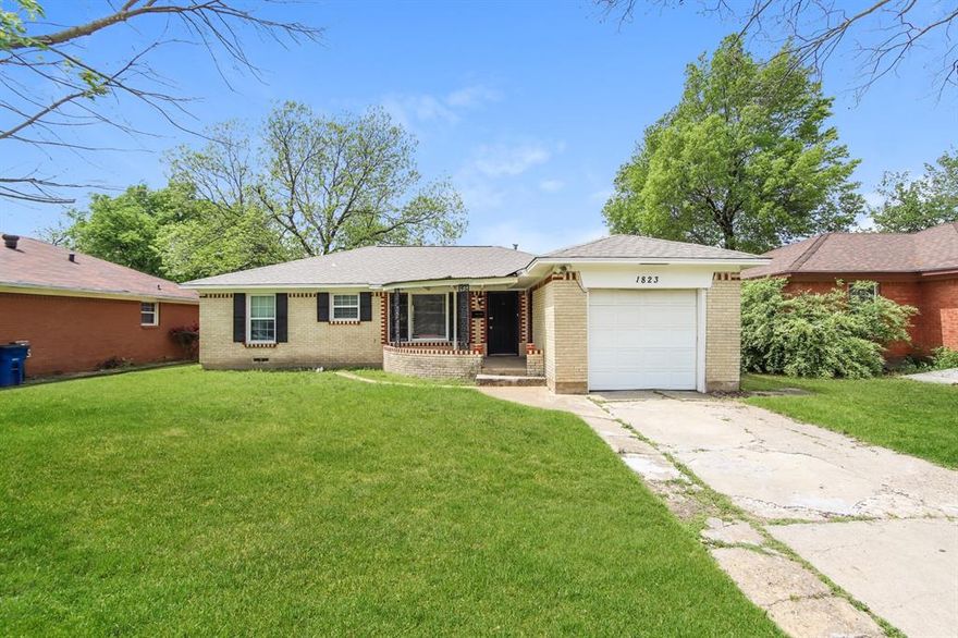 Check out this 3 bedroom, 2 bathroom, 1 car garage all-brick home located in Dallas! Neutral flooring and paint. Kitchen includes upgrades with cabinets, countertops, fixtures and stainless steel appliances. Large front and rear yards with plenty of room. Schedule your showing today.