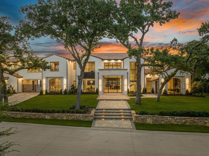 Unveiling a new custom estate in the prestigious gated Quail Hollow Estates! This impeccable residence, set on a sprawling acre surrounded by majestic trees, features a gourmet kitchen equipped with top-tier Subzero and Wolf appliances. European soft-close cabinets and drawers, paired with a double Cambria Quartzite island, perfect for family gatherings. The first-floor game room&media room add extra layers of entertainment. Step into the outdoor sanctuary, where a sparkling pool and spa, and sunken fire pit, beckon leisure. The lavish master suite features stunning marble accents, custom his&her closets, and a secure storm shelter.Throughout the home,indulge in the visual charm of designer lighting and wallpaper, elevating every space. The property is complete with a 6-car garage and a sports court, catering to the preferences of basketball or pickleball enthusiasts. This residence seamlessly combines luxury&recreational amenities, making it a must-see for the discerning buyer.