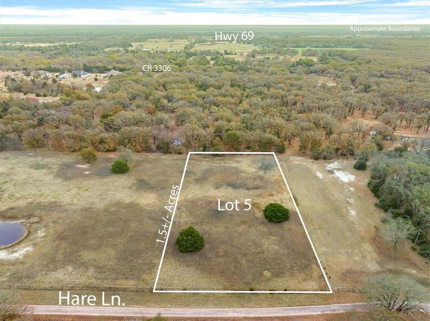 This prime 1.5-acre lot in the newly developed Hare Meadow Acres offers the perfect opportunity to build your dream home or invest. The lot is cleared and is ready for construction, providing a clean and level space to bring your vision to life.  Enjoy the quietness of this lot as it is located towards the end of the dead-end road of the Hare Meadow Acres development.  Situated in the highly desirable Greenville Independent School District (ISD), this property offers easy access to local schools, amenities, and major roadways. With electricity already available, you'll have all the essential utilities in place for a smooth build.  Additionally, there are more lots available for purchase in this expanding neighborhood, providing you with flexibility and opportunity if you're considering a larger property or future expansion.  Don’t miss your chance to own a piece of this vibrant, newly developed community – whether you’re looking to build now or in the future, this lot is the ideal location!