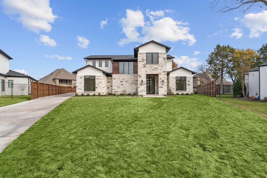 Carroll ISD! COMPLETED AND ABSOLUTELY BEAUTIFUL! Situated on a quiet cul de sac, this home has the ideal layout, featuring a spacious chef's kitchen with a show stopping catering kitchen, great room, primary suite and guest suites on the first floor, as well as an office and game-media room. Upstairs find 2 more en suite bedrooms and an additional game area. Outside you will find a large back patio and outdoor kitchen. The yard is huge with plenty of room to add your dream pool and still have room for all the play equipment! 
Fully custom home built by renowned V. Patrick Gray Custom Homes. 
Less than 5 minutes to 114 with no highway noise. Easy access to Southlake's award winning schools, Town Square and all Southlake has to offer.