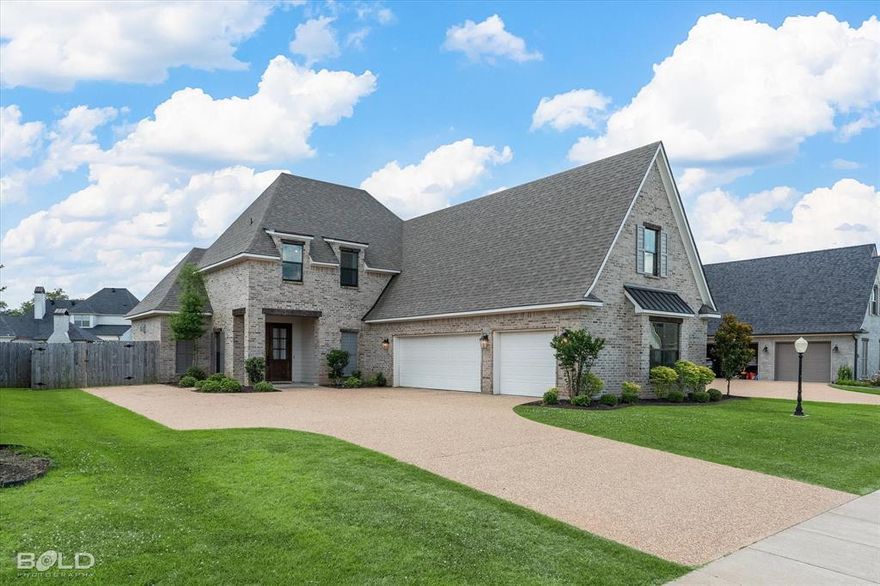 Sellers are offering a $5,000 credit to the buyer to be used at buyers discretion with acceptable offer. Situated in the gated community of St. Charles Court Village in North Bossier, this exceptional home combines sleek modern finishes with a refined contemporary design. The expansive open floor plan showcases stunning coffered ceilings in the living room, creating a warm and elegant space ideal for both everyday living and entertaining. At the heart of the home is a gourmet kitchen featuring a large center island, custom tile backsplash, stainless steel appliances, and a walk-in pantry—offering both beauty and functionality.

With 4 spacious bedrooms and 3 well-appointed bathrooms, this home offers comfort and versatility for a variety of lifestyles. The remote master retreat provides a private escape, complete with a spa-like ensuite featuring dual vanities, a walk-in shower, and an oversized walk-in closet. Upstairs, a built-in office nook provides the perfect workspace, while a finished bonus room adds 636 additional square feet—ideal for a 5th bedroom, media room, or guest suite.

Thoughtful details set this home apart, including built-in storage drawers cleverly tucked beneath the staircase—a unique feature that maximizes space without sacrificing style. Designed for outdoor enjoyment, the covered patio includes a built-in grill and full outdoor kitchen, perfect for entertaining year-round. The fully fenced backyard offers added privacy and space for pets, play, or peaceful relaxation. With abundant storage throughout and high-end touches at every turn, this home delivers the perfect blend of luxury, functionality, and style in one of North Bossier’s most desirable gated communities.