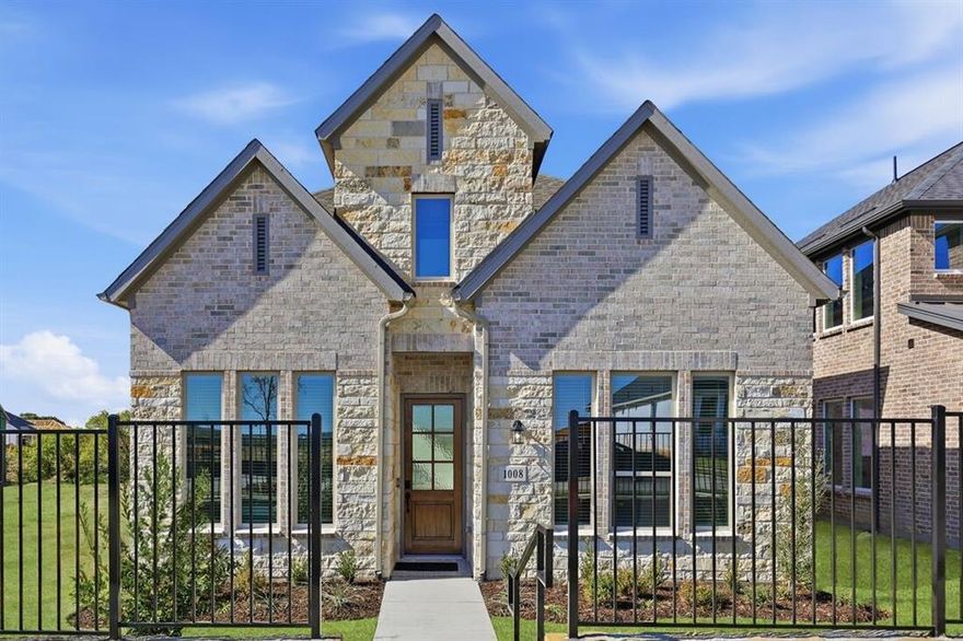 New Construction - Ready Now! Built by Taylor Morrison, America's Most Trusted Homebuilder. Welcome to the Hadley at 1008 Rainshower Way in The Ranch at Uptown Celina 40s—a stylish two-story home that combines luxury with everyday comfort. The open-concept layout features a gourmet kitchen that flows into the dining area and gathering room, ideal for hosting. A covered patio offers seamless indoor-outdoor living, while a flexible room off the foyer adds extra functionality. The main-floor primary suite includes a spa-inspired en-suite bath, and upstairs, a central loft connects two additional bedrooms and a full bath. Located just north of Dallas, The Ranch at Uptown Celina blends small-town charm with city convenience. Enjoy top-rated Celina ISD schools and community amenities like a pool, dog park, trails, and two air-conditioned community centers. Additional highlights added: upgraded front door and gas drop for outdoor patio. MLS#21048445