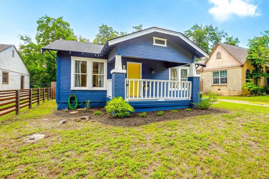 Charming Craftsman just one mile from TCU, featuring a welcoming front porch and eye-catching curb appeal. Inside, you'll find original hardwood floors, abundant natural light, and thoughtful upgrades throughout. The home offers Three spacious bedrooms, two beautifully updated bathrooms and a custom backyard deck, perfect for morning coffee or weekend cookouts. Refrigerator, washer, and dryer are included—making this home move-in ready.