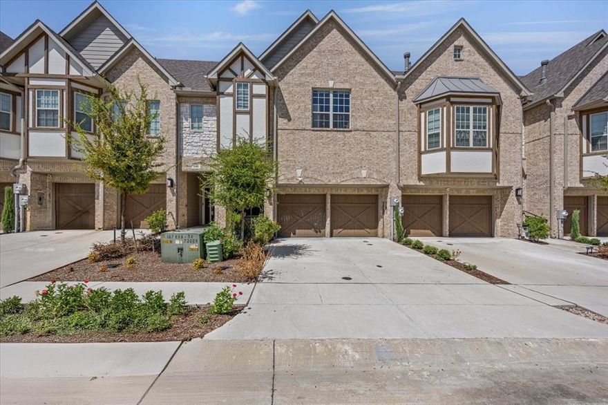 Beautifully maintained, nearly new townhome in a secure gated community! Enjoy a half-mile hike and bike trail plus a park area, with quick access to Business 121, I-35, and DFW Airport. Inside, you’ll find gorgeous hardwood floors and an open-concept kitchen featuring an island with quartz countertops, a walk-in pantry, and a spacious dining room. The living area includes a premium 7.1 surround sound system with wiring (5.1 in the living room, 1 speaker in the master bedroom, and 1 in the bathroom). The master suite offers a spa-like bathroom with a garden tub, walk-in shower, dual sinks, and a large walk-in closet. Additional upgrades include an epoxy-coated garage floor for a polished finish. Don’t miss the opportunity to make this stunning home yours—schedule your private showing today!